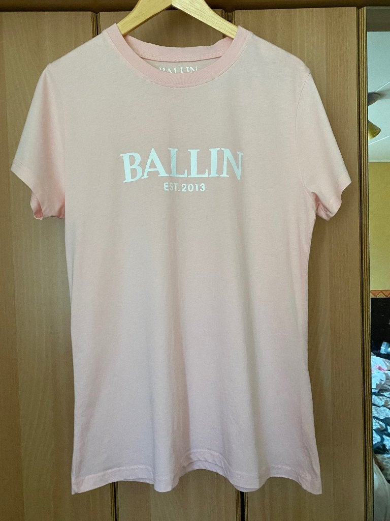 Zgan lichtroze t-shirt Ballin, Maat 46/48 (XL) of groter, Ophalen of Verzenden, Zo goed als nieuw, Korte mouw