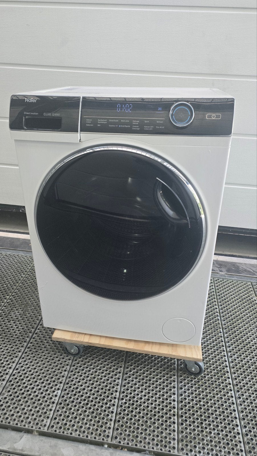 Haier wasmachine 8 kg, Ophalen, Zo goed als nieuw, Condens, 85 tot 90 cm
