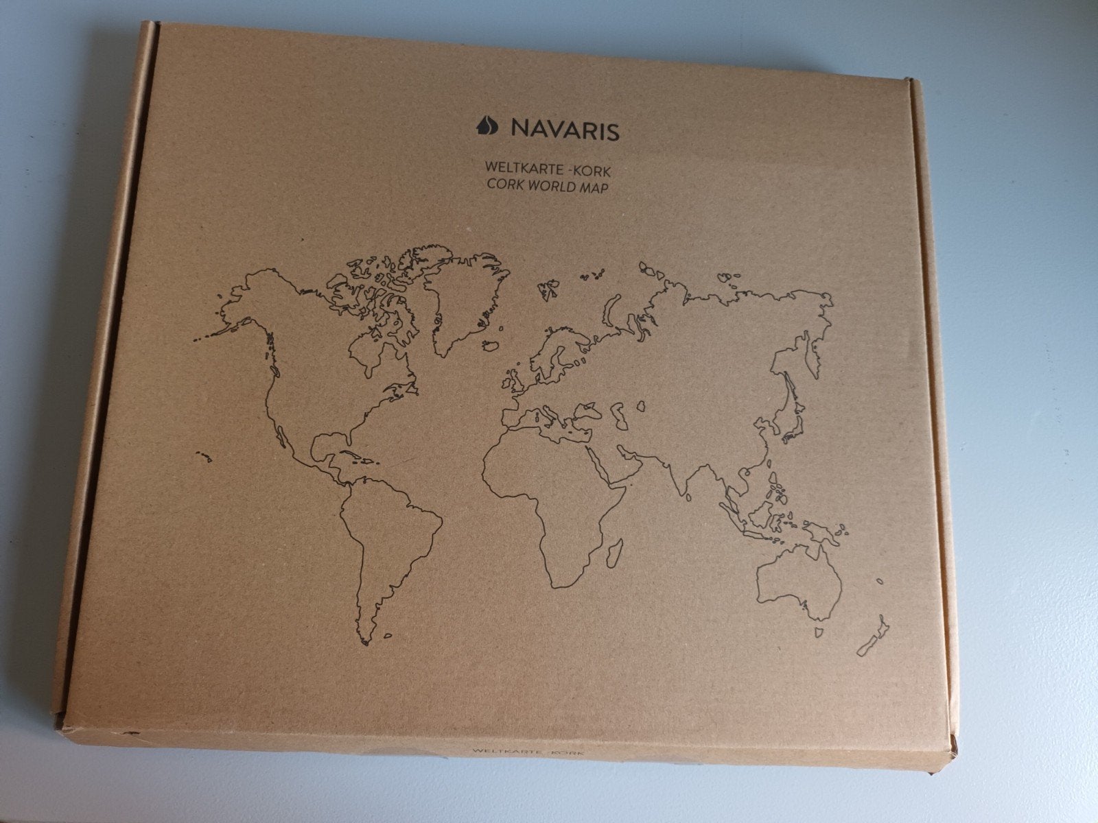 Nieuw nieuwe Navaris wereldkaart van kurk kurken world map, Nieuw, Ophalen of Verzenden, Wandbord of Wandpaneel, 102 cm