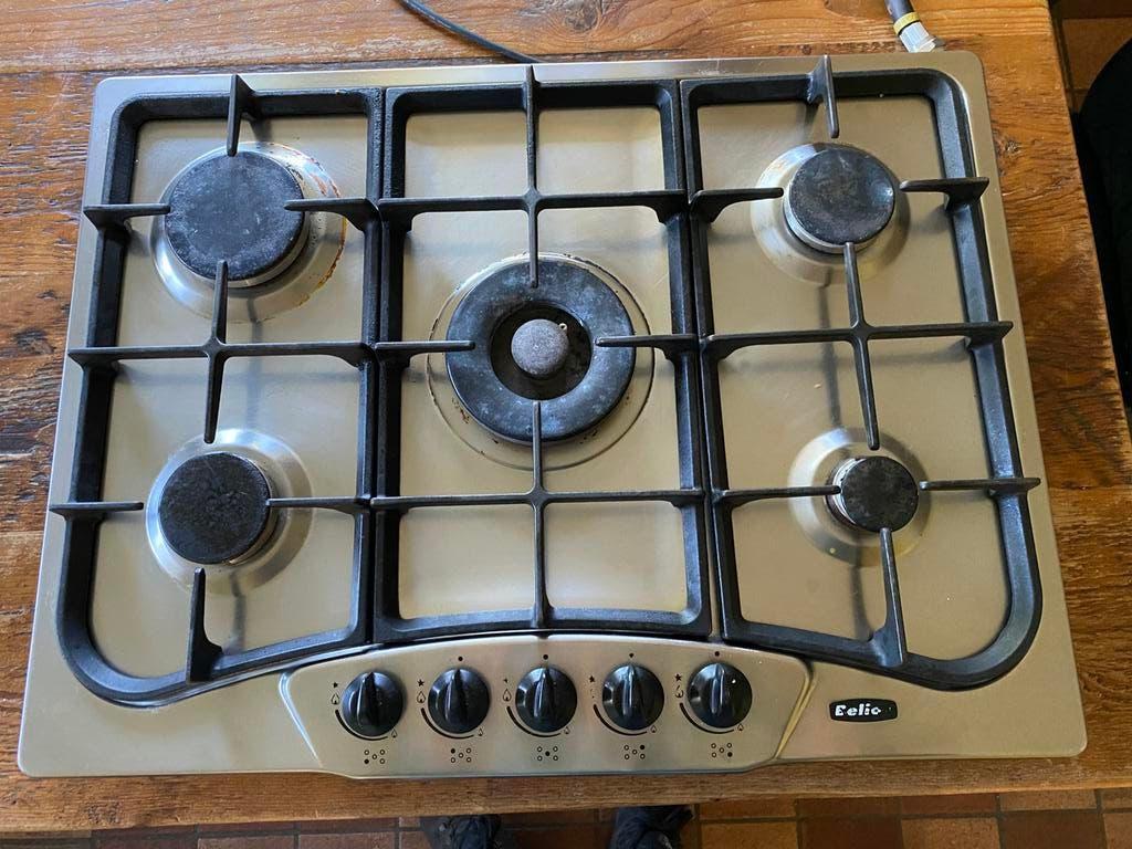 Inbouw kookplaat, Witgoed en Apparatuur, Kookplaten, Ophalen, Gebruikt, Inbouw, Gas