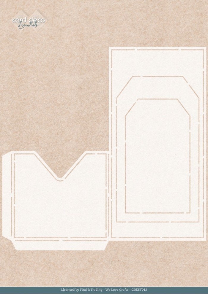 Card Deco Essentials Folding Card Stencil Falling for X-mas, ., Nieuw, Ophalen of Verzenden, Overige thema's