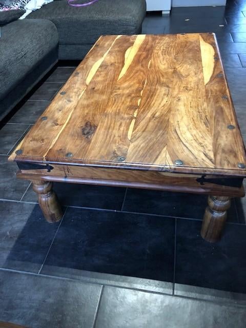 HOUTEN SALONTAFEL, Ophalen, Gebruikt, 100 tot 150 cm, 50 tot 100 cm