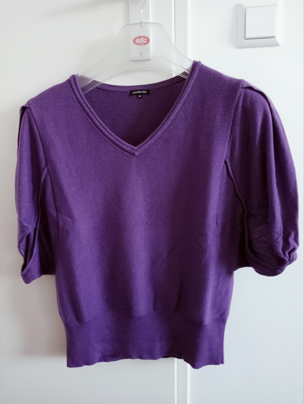 Caroline Biss truitje korte mouw maat 40 paars, Kleding | Dames, Maat 38/40 (M), Paars, Ophalen of Verzenden, Gedragen