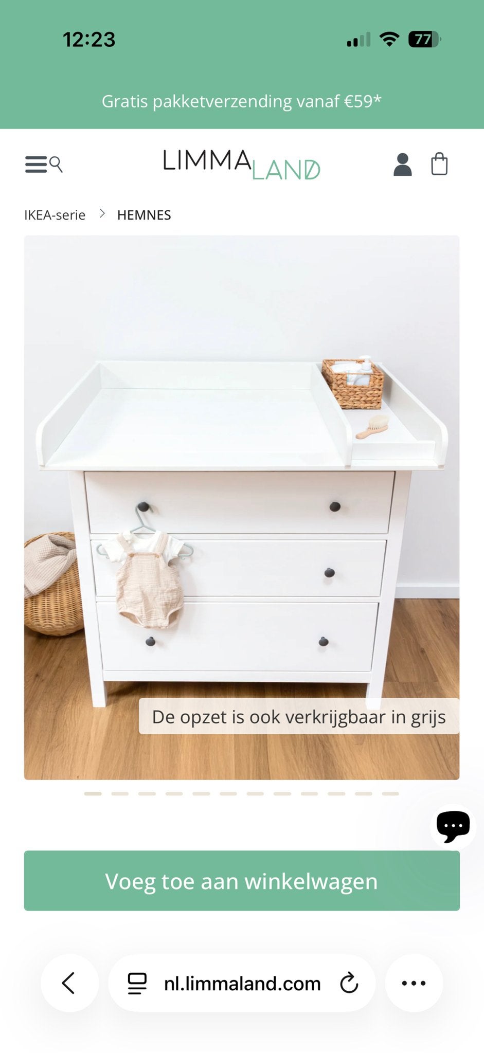 Nieuwe commodeblad verlenger voor IKEA Hemnes, 50 tot 70 cm, Nieuw, 75 tot 100 cm, Opstaande rand