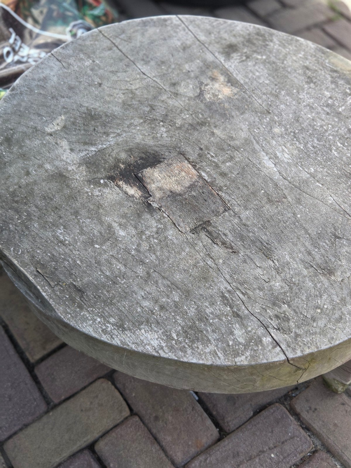 Vintage houten tafeltje, Tuin en Terras, Tuintafels, Ophalen of Verzenden, Rechthoekig, Hout