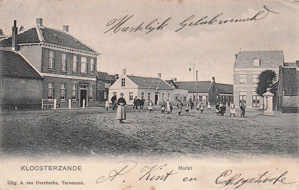 703-248-035 Kloosterzande Markt, Verzenden, Voor 1920, Zeeland