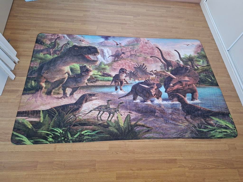Dinosaurus Vloerkleed - 180x120 cm - Zo goed als nieuw, Dinosaurus, Kinderkamer, Ophalen of Verzenden, Zo goed als nieuw, 150 tot 200 cm