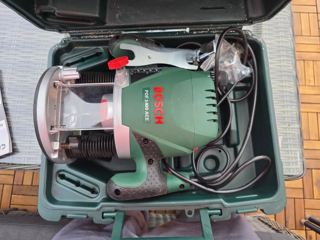 Bosch POF 1400 ACE elektrische bovenfrees voor hout, Ophalen of Verzenden, Zo goed als nieuw, Bovenfrees, Bosch