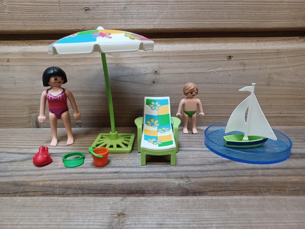 Playmobil strandset met figuren en accessoires, Kinderen en Baby's, Ophalen of Verzenden, Zo goed als nieuw