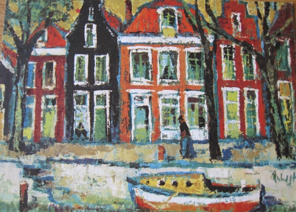 Norbert Hartmann - Hollandse gracht - 1962 - nieuw, Verzamelen, Ophalen of Verzenden, 1960 tot 1980, Ongelopen, Overige thema's