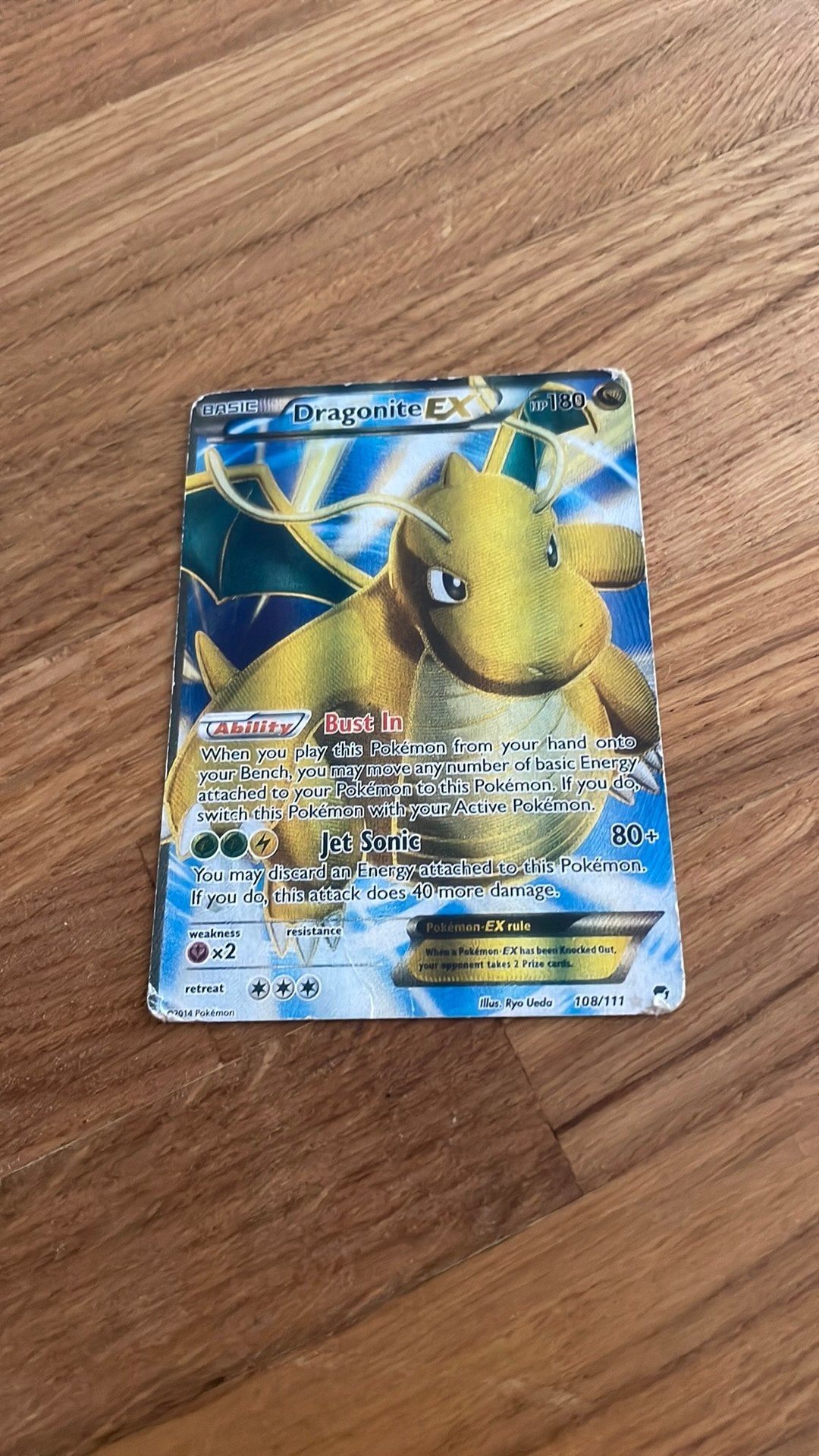 Dragonite EX, Ophalen of Verzenden, Gebruikt, Losse kaart