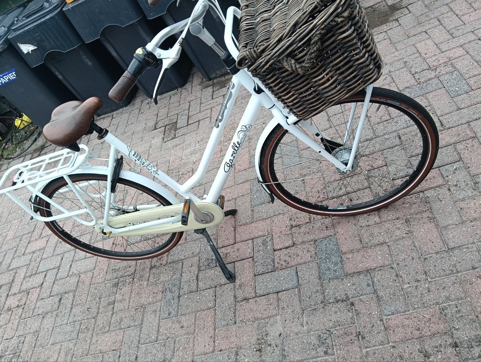 Gazelle fiets met mand - Gebruikssporen, Gebruikt, Versnellingen, Ophalen of Verzenden, 50 tot 53 cm
