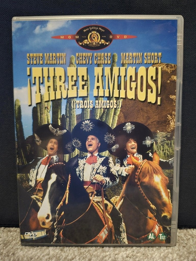 Three Amigos (chevy chase / 1986), Cd's en Dvd's, Dvd's | Komedie, Zo goed als nieuw, Klassieker, Breedbeeld, Alle leeftijden