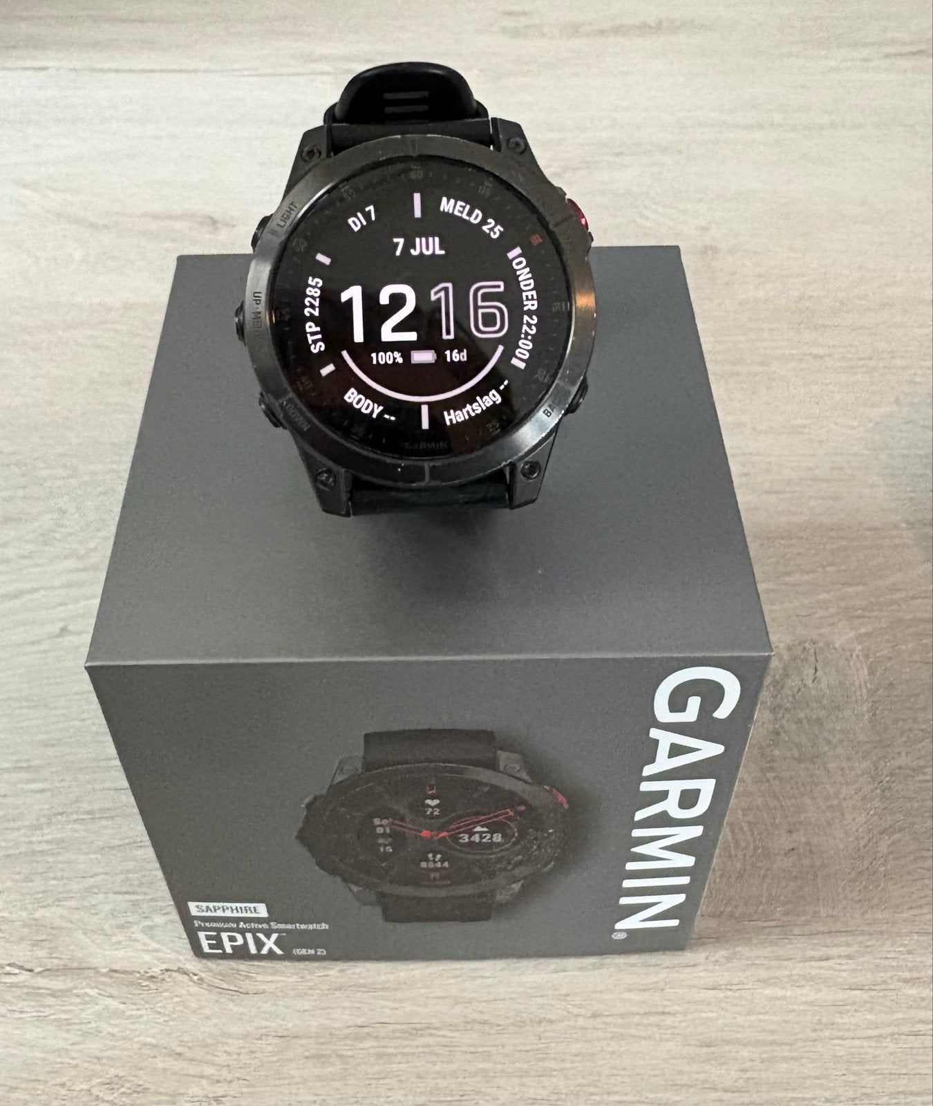 Garmin Epix Gen 2 Sapphire 47mm Smartwatch Zwart, Zwart, Ophalen of Verzenden, Waterdicht, Afstand