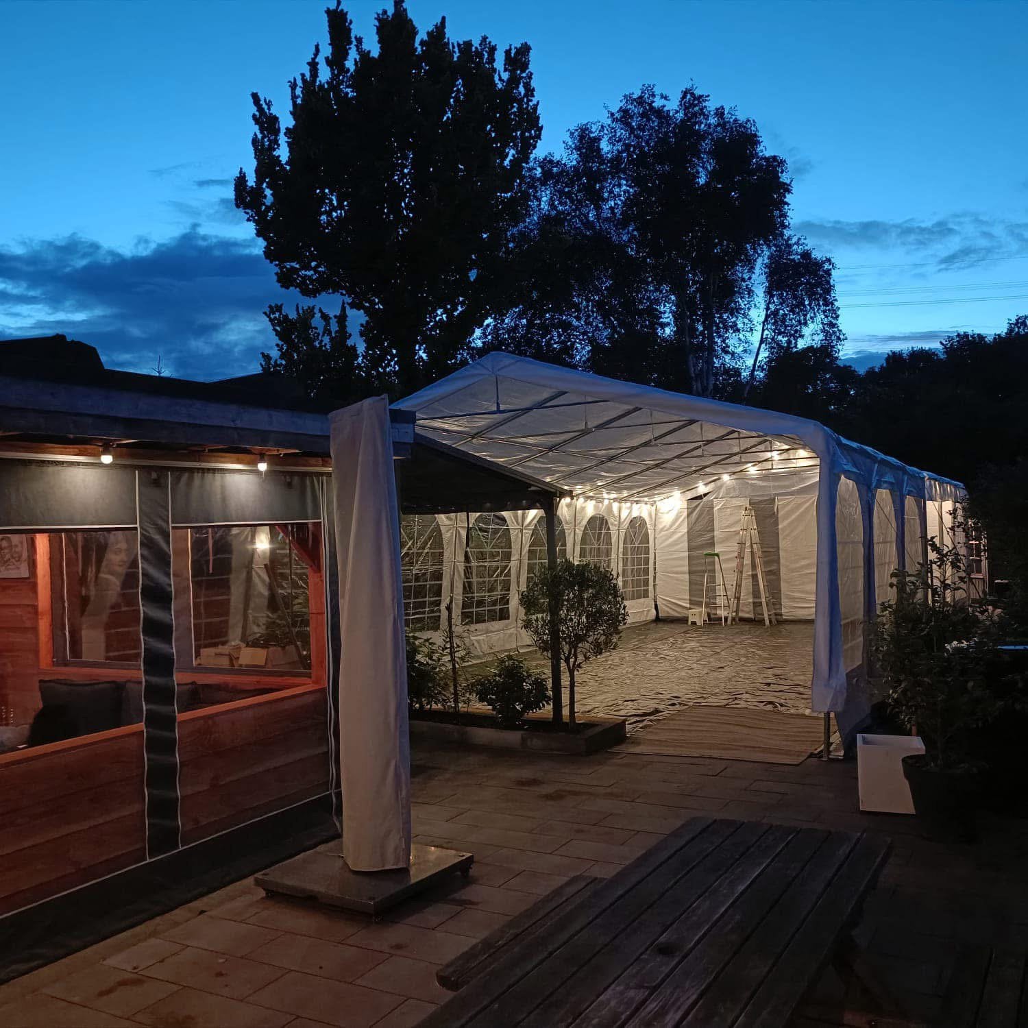 Huur partytent, partytent huren, huur tent 6x12, Ophalen, Zo goed als nieuw, Minder dan 5 meter