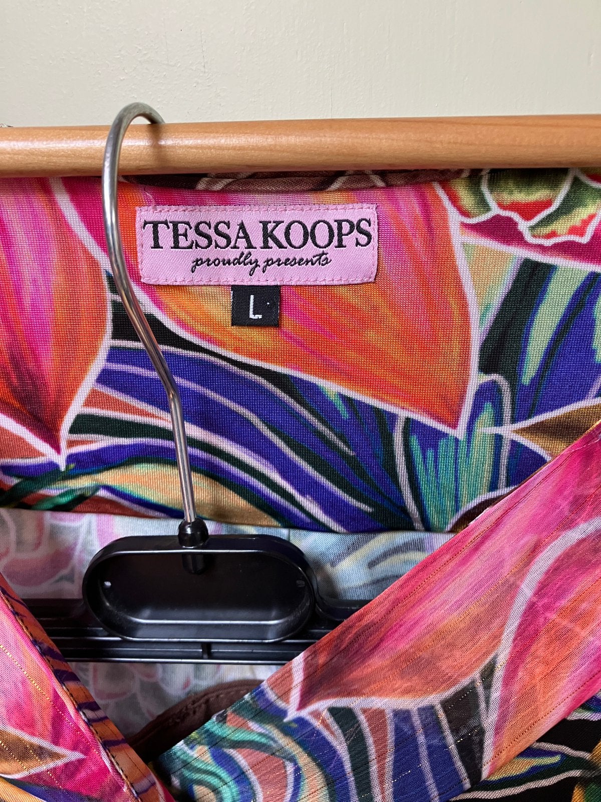 Mooie fleurige blouse/top van Tessa Koops mt 42 izgst, Ophalen of Verzenden, Zo goed als nieuw, Maat 42/44 (L)