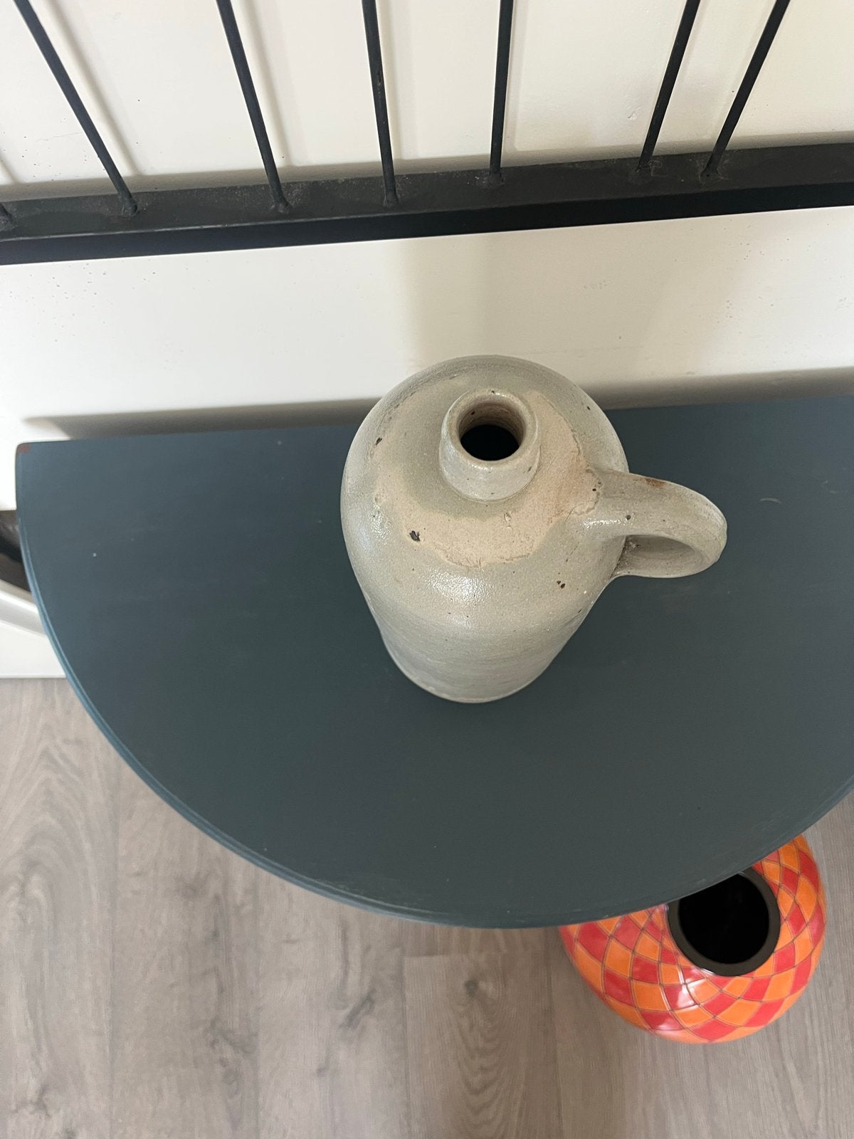 Antieke kruik - Decoratieve aardewerken kan, Ophalen of Verzenden