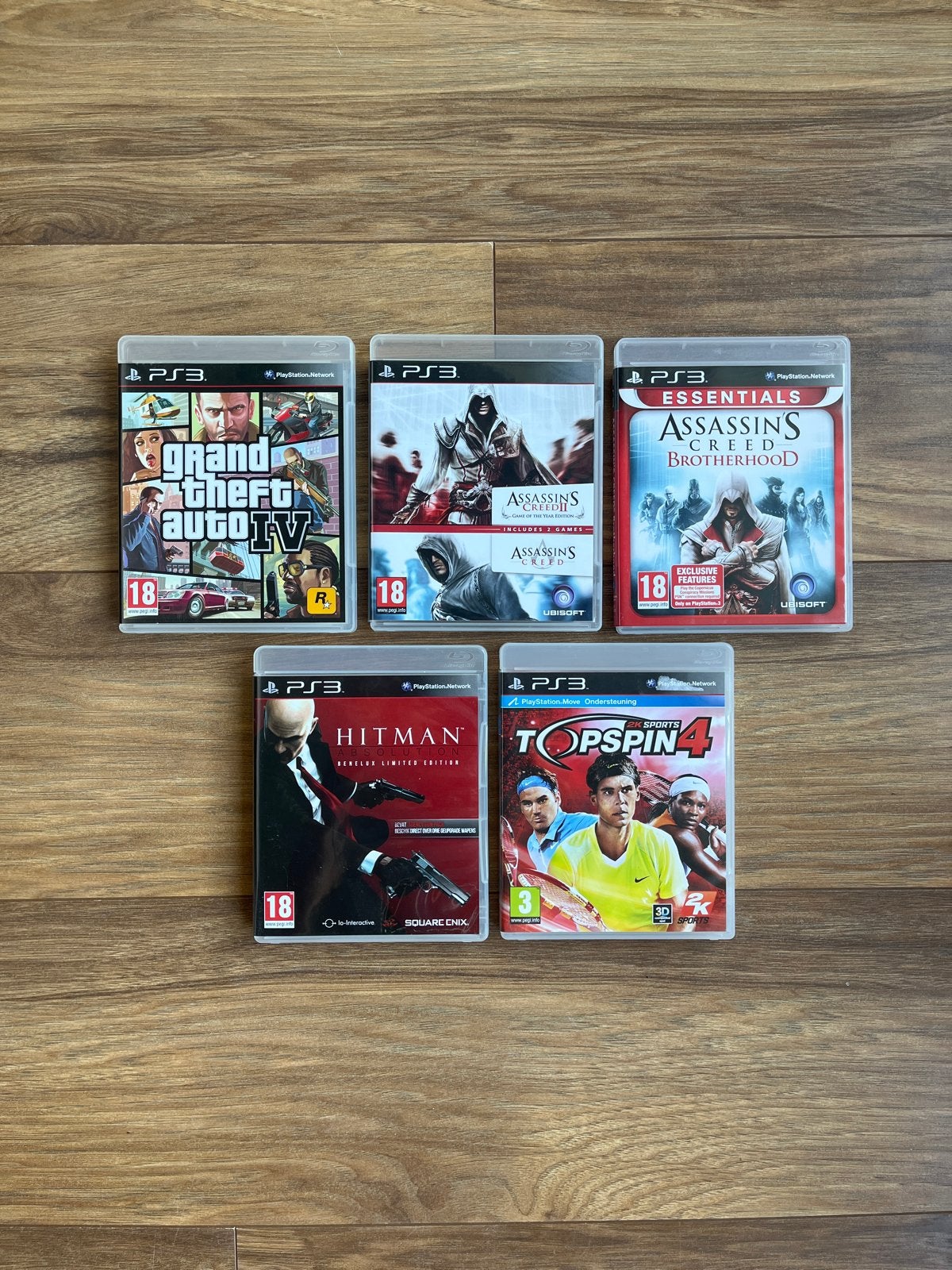 5 PS3 spellen: GTA IV, Assassin's Creed, Hitman, Topspin 4, Spelcomputers en Games, Games | Sony PlayStation 3, Ophalen of Verzenden