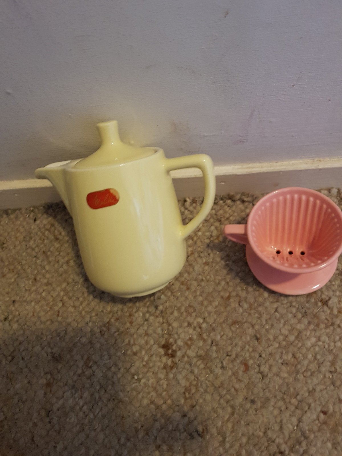 Melitta koffiepotje van keramiek met filterhouder  van keram, 1 tot 2 liter, Ophalen