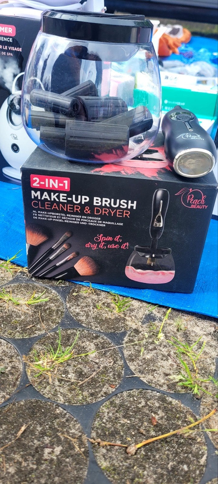 Peach Beauty 2-in-1 Make-up Brush Cleaner & Dryer, Ophalen of Verzenden, Nieuw, Gehele gezicht