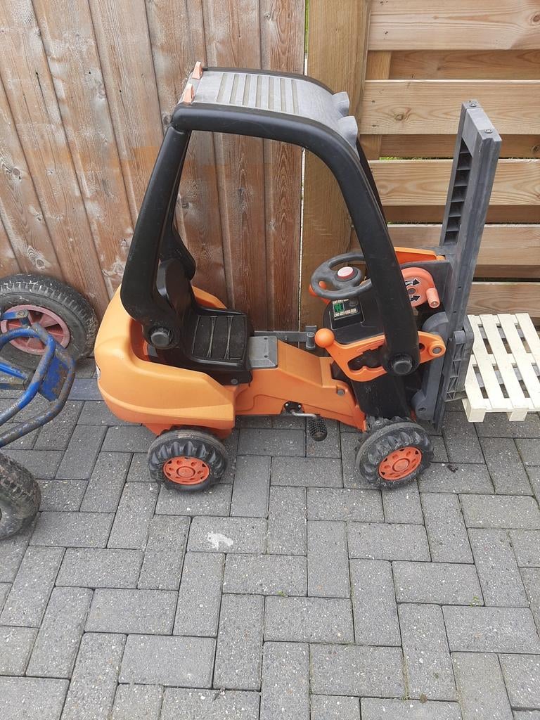 BIG Speelgoed Vorkheftruck - Oranje, Ophalen of Verzenden, Gebruikt