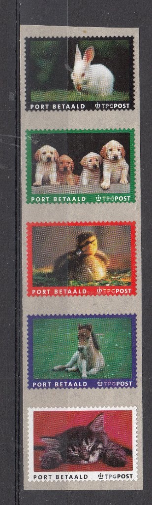 Port Betaald 2005 nr BZ17-BZ21, hond, konijn, veulen, kat, Postzegels en Munten, Postzegels | Nederland, Ophalen of Verzenden