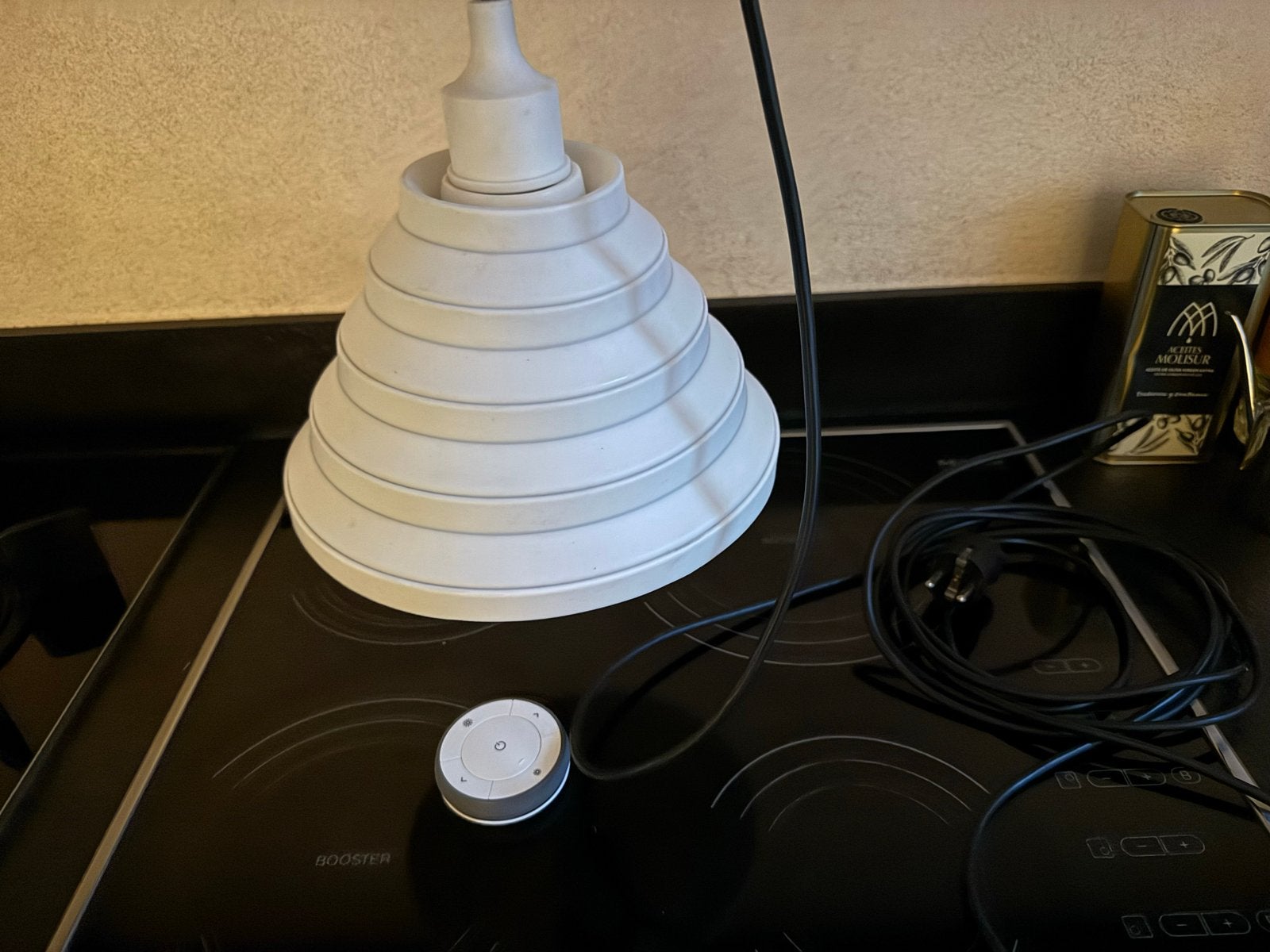 IKEA oovouwbare hanglamp met afstandsbediening, Caravans en Kamperen, Ophalen of Verzenden, Gebruikt