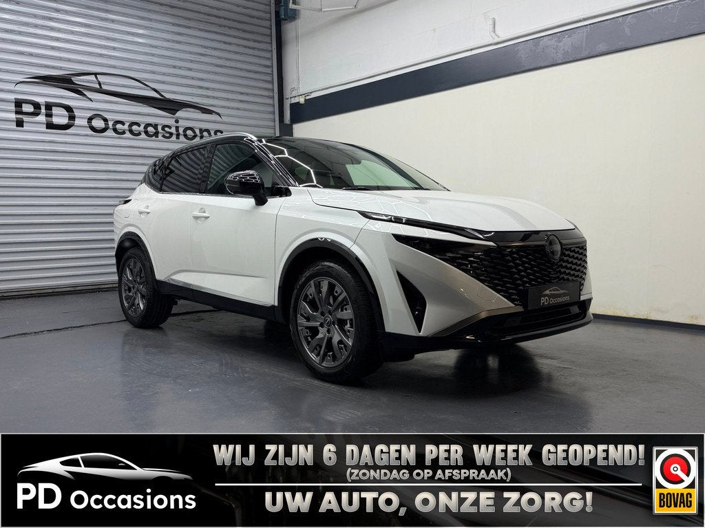 Nissan Qashqai 1.3 MHEV Xtronic Tekna Plus - HUD - Massage -, Gebruikt, Zwart, 4 cilinders, Wit