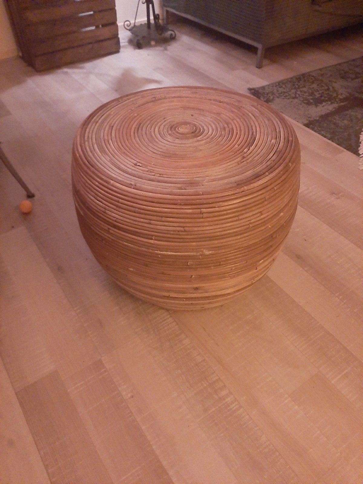 Rotan ronde bijzettafel, Ophalen, Overige materialen, Gebruikt, Overige typen