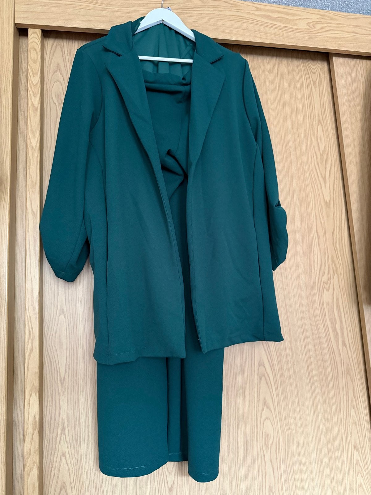 Miss E Plus Dames Set: Blazer, Broek & Top - Maat 46/48, Ophalen of Verzenden, Zo goed als nieuw, Maat 46/48 (XL) of groter, Groen