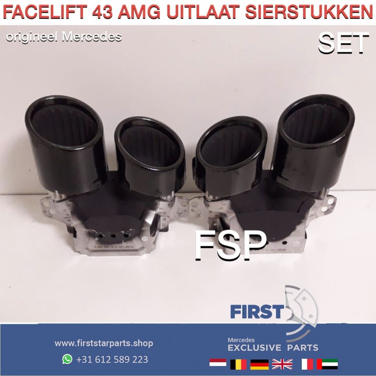 W177 A35 A45 AMG SIERSTUKKEN SET ZWART ORIGINEEL Mercedes 20, Gebruikt, -, Ophalen of Verzenden, -