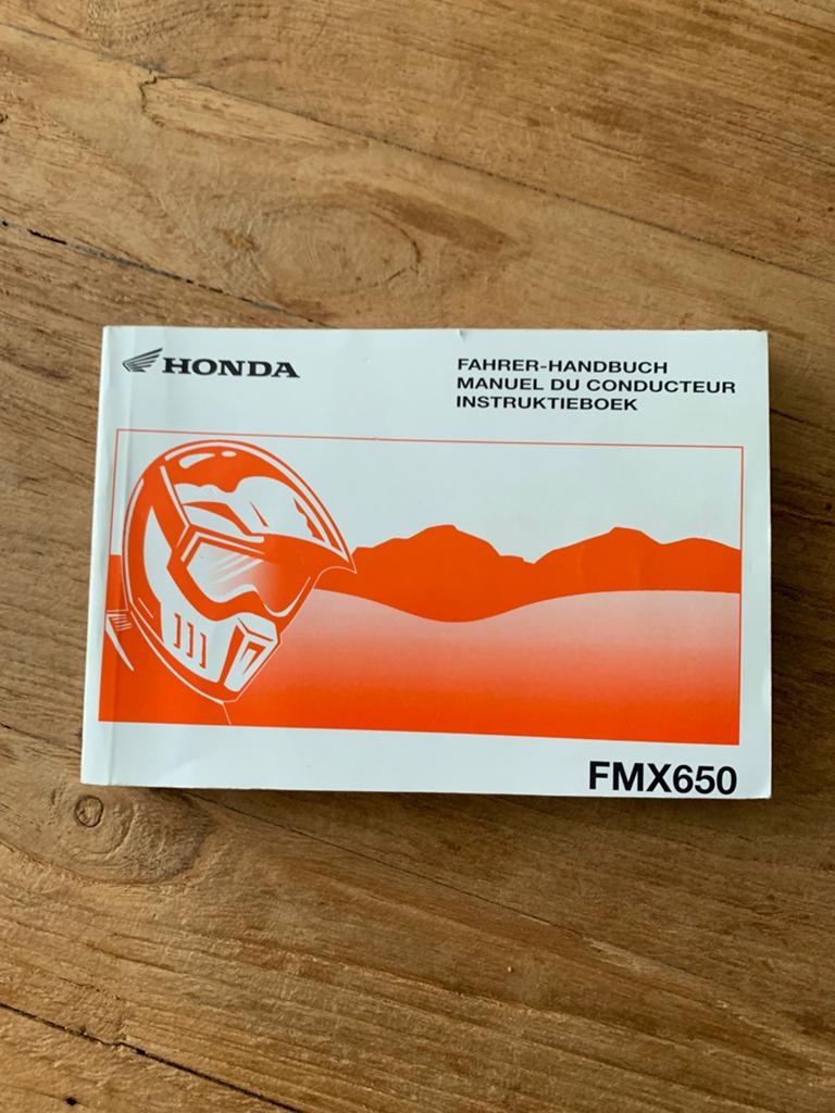 Honda fmx 650 instructieboekje nederlands, Ophalen of Verzenden, Honda