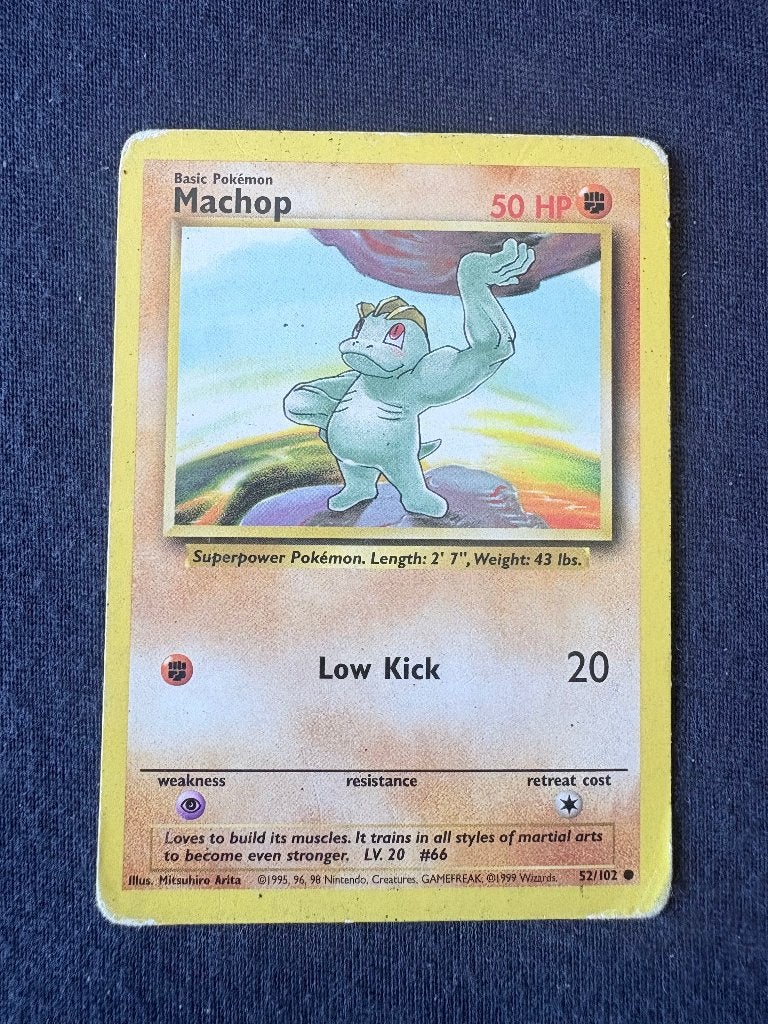 Machop - Base 52/102 - Excellent, Ophalen of Verzenden, Zo goed als nieuw, Losse kaart
