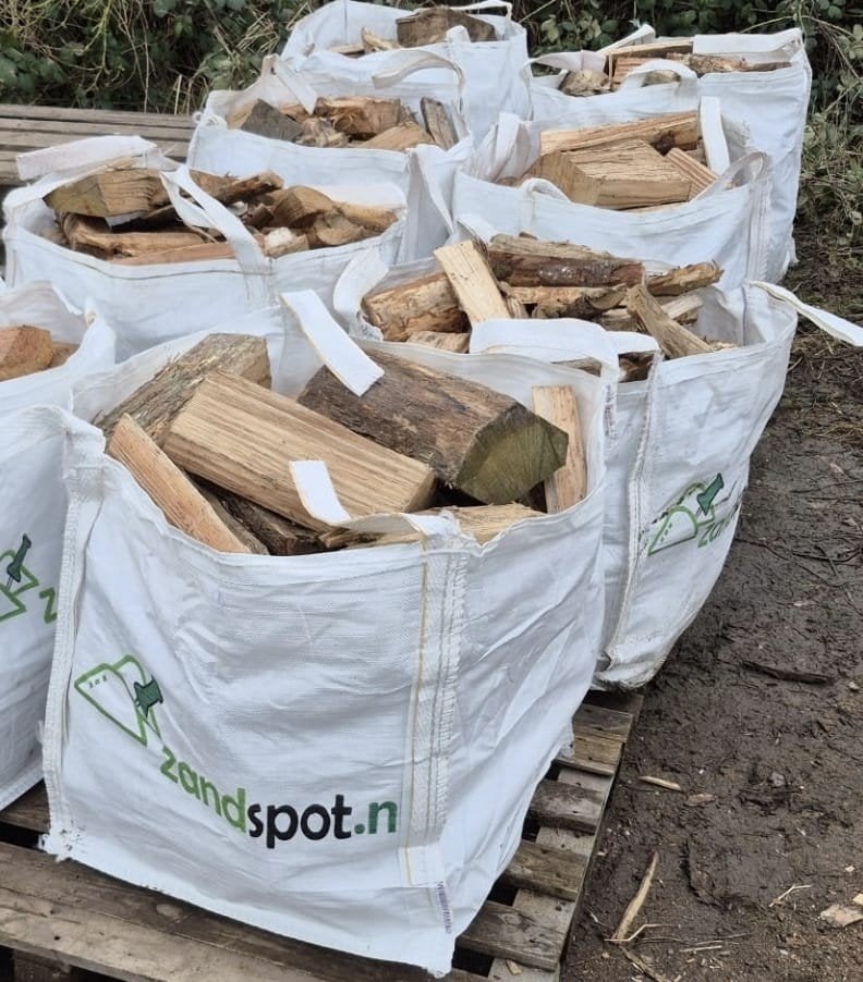 🔥✅️BIGBAGS DROOG HAARDHOUT.  250LITER PER ZAK, Minder dan 3 m³, Ophalen