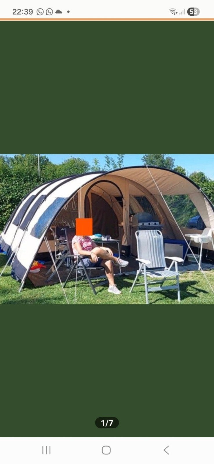6 pers tent obelink, Ophalen, Zo goed als nieuw, Tot en met 6