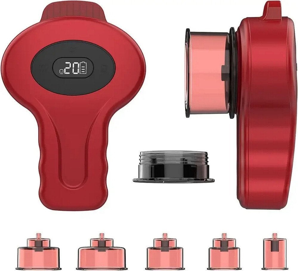 Cupping massager DS-A55 - usb oplaadbaar - Bordeaux rood, Ophalen of Verzenden, Nieuw, Apparaat