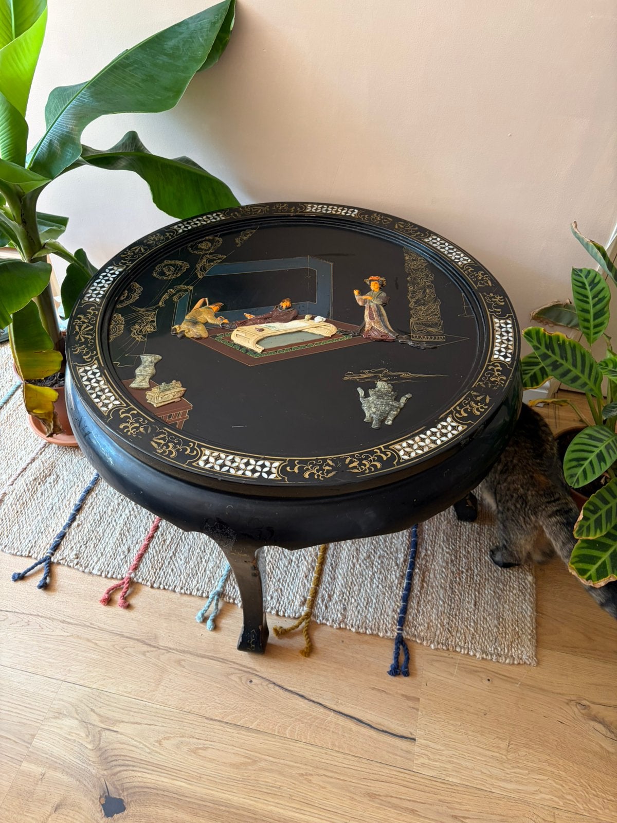 Vintage Chinoiserie Coffee Table / Side Table, Ophalen, Zo goed als nieuw