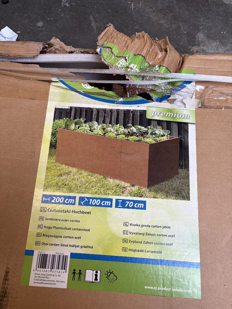 Nieuwe cortenstaal plantenbak 200x100x70 cm - Floraworld, Tuin en Terras, Ophalen, 100 cm of meer, Nieuw, Metaal