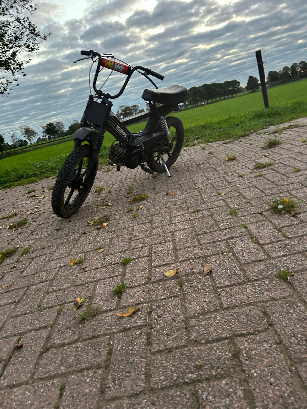Tomos bromfiets met off-road banden en sportuitlaat, Fietsen en Brommers, Ophalen of Verzenden, Gebruikt, Maximaal 45 km/u, Overige modellen
