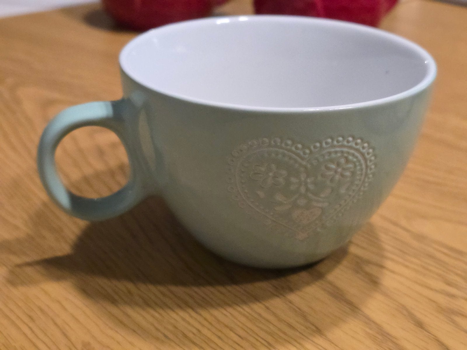 Grote keramische thee-/koffiekop - Lichtblauw, Huis en Inrichting, Ophalen, Zo goed als nieuw, Overige stijlen, Kop(pen) en/of Schotel(s)