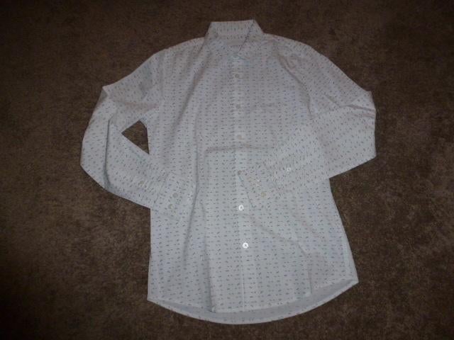 2 mooie witte blouses met opdruk DNK lange mouwen maat XS, Ophalen of Verzenden, Zo goed als nieuw, Wit, Halswijdte 38 (S) of kleiner