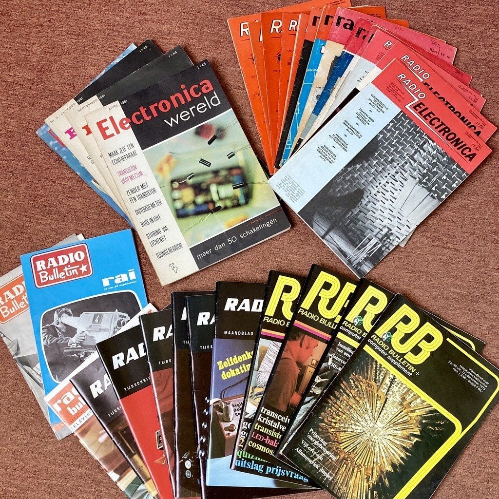 Diverse jaren 50-70 electronica bladen, Ophalen of Verzenden, 1960 tot 1980, Nederland, Tijdschrift