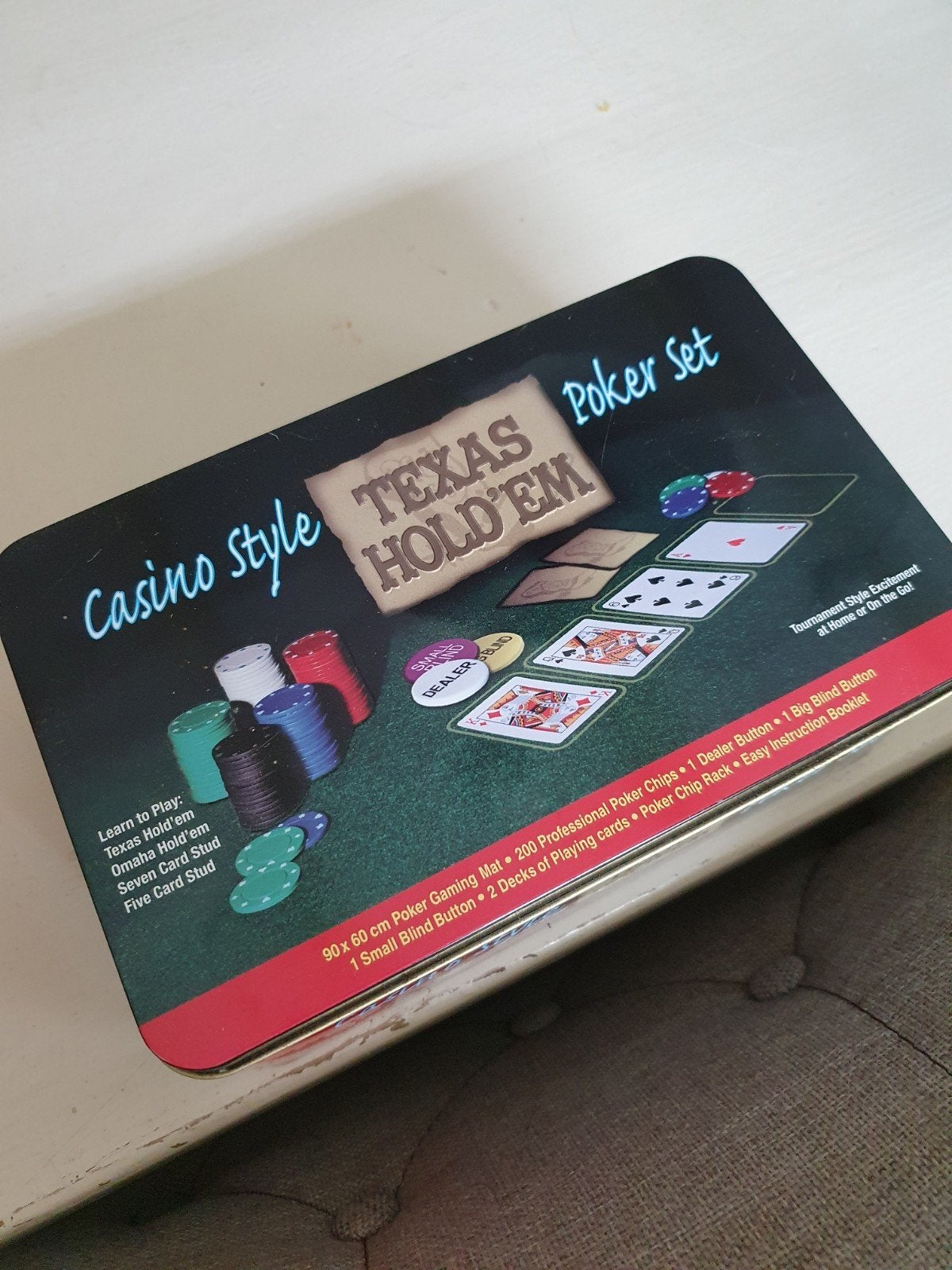 Poker set - goed voor verschillende poker stijlen, Vijf spelers of meer, Ophalen of Verzenden, Gebruikt