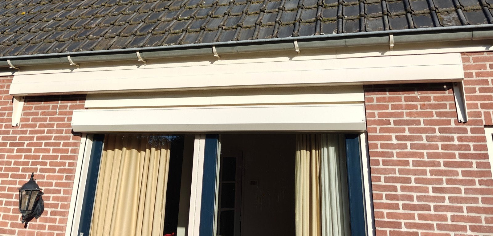 Elektrisch knikarmscherm SunCirkel 440 cm breed, Ophalen, Elektrisch, Zo goed als nieuw, 150 tot 300 cm