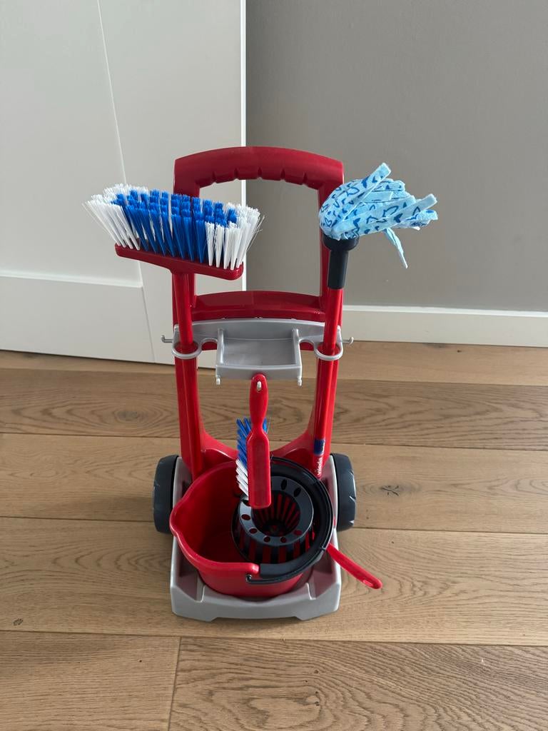 Vileda Schoonmaak Set Junior - Speelgoed Schoonmaakwagen, Ophalen, Gebruikt, Jongen of Meisje