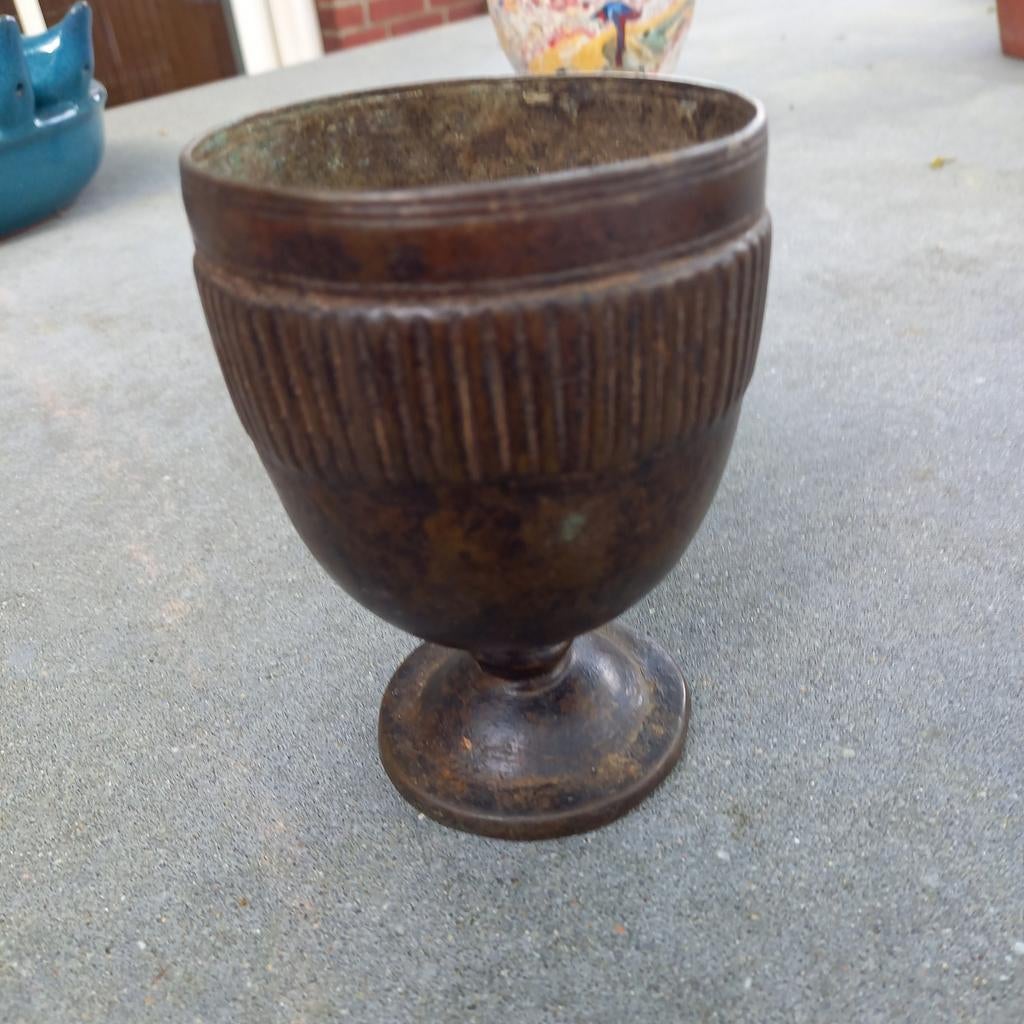 Antieke bronzen? Koperen? Kelk, Ophalen of Verzenden