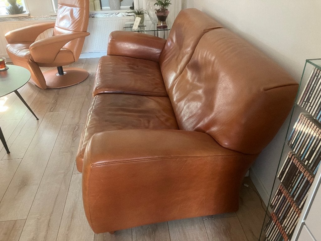 Bank, Ophalen, Gebruikt, Minder dan 75 cm, Leer