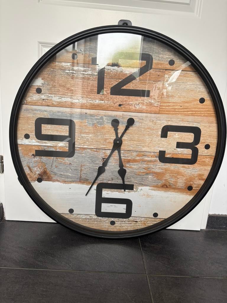 Industriële grote wandklok, Ophalen, Zo goed als nieuw, Wandklok