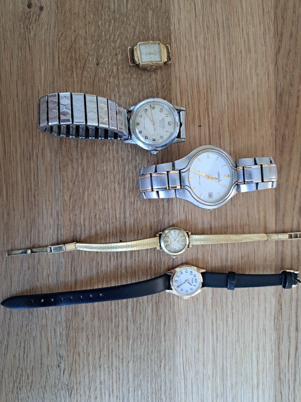 5 Vintage Polshorloges - Diverse Merken en Stijlen, Overige merken, Overige materialen, Met bandje, Polshorloge