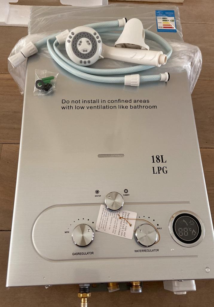 18L Propaan Boiler / LPG Geiser | Overal Warm Water -NIEUW-, Ophalen of Verzenden, Minder dan 3 jaar oud, Minder dan 20 liter